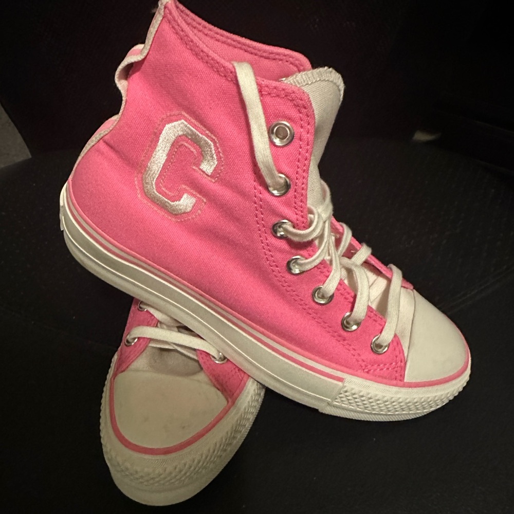 Converse Pink and White High-Tops women’s 7